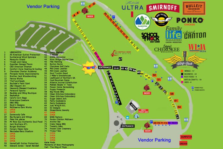 Festival Map Parking – Wing & Rock Fest