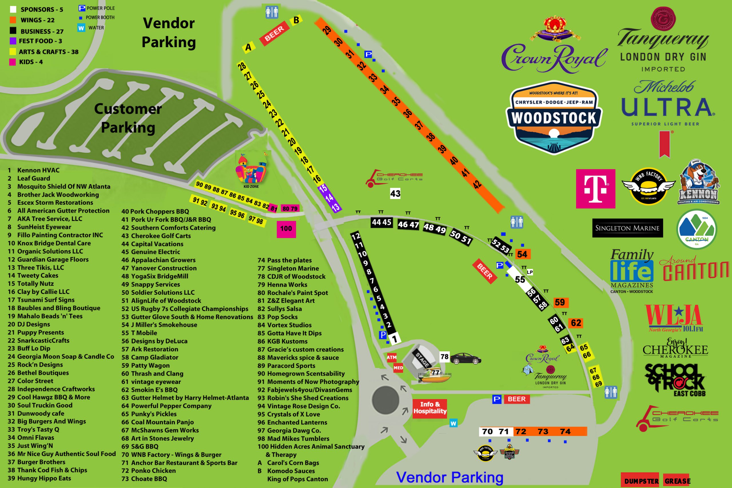 Festival Program & Parking Map – Wing & Rock Fest